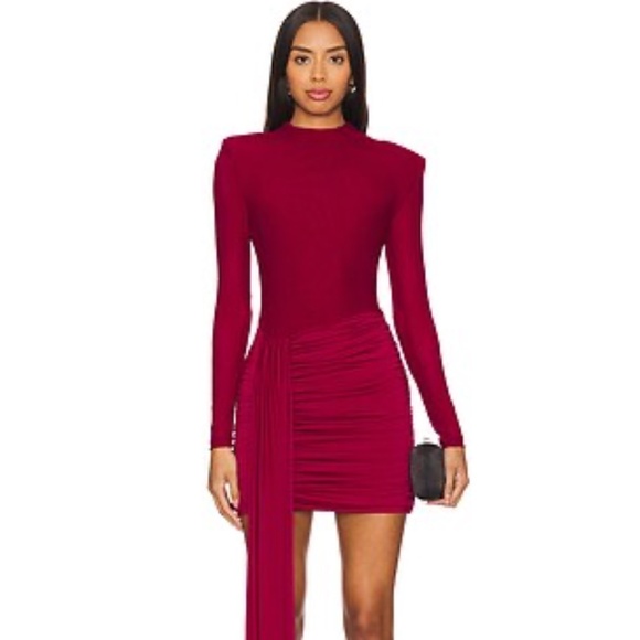 Nookie Dresses & Skirts - NOOKIE Enigma Mini Dress in Ruby long sleeve